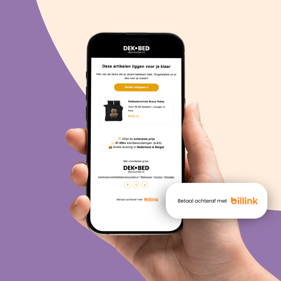E mail footer | Achteraf Betalen | Billink
